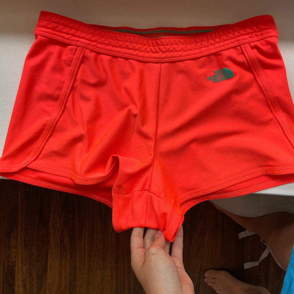 North Face Neon Orange Shorts
